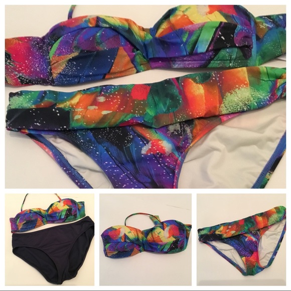 La Blanca multicolor bandeau bikini / mix & match - Picture 2 of 8